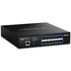 TRENDnet TL2-F7120 12-Port 10G Layer 2 Managed SFP+ Switch, 4 SFP+ slots, smart fan, rack mountable